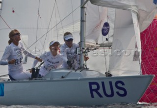 Qingdao (China) - 2008/08/132008 Olympic GamesYngling - Russia - Ekaterina Skudina, Diana Krutskikh and Natalia Ivanova