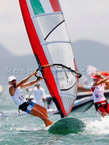 Qingdao China 20080811 2008 OLYMPICS  third day of racing in the Olympic Sailing Event Alessandra Se