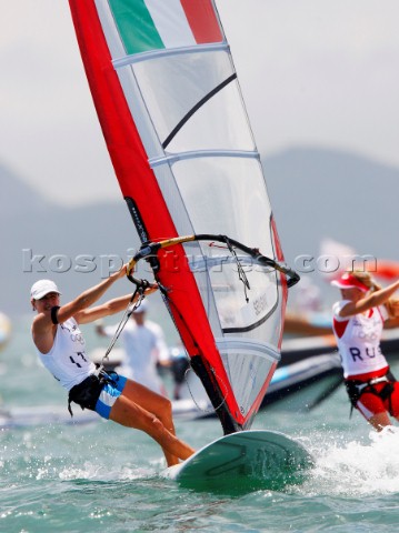 Qingdao China 20080811 2008 OLYMPICS  third day of racing in the Olympic Sailing Event Alessandra Se