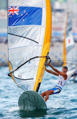 Qingdao China 20080811 2008 OLYMPICS  third day of racing in the Olympic Sailing Event Tom Ashley NZ