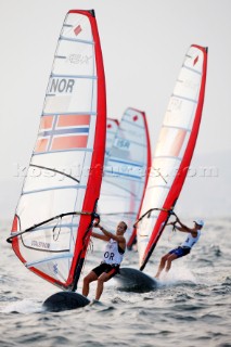 Qingdao, China, 20080815: 2008 OLYMPICS day 7 at the Olympic Sailing Regatta in Qingdao. RS:X ClassJannicke Stalstrom (NOR) (no sale to Denmark)