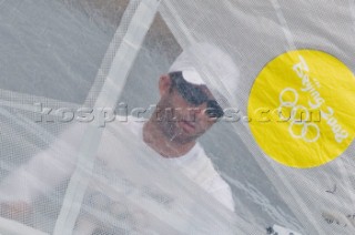 Qingdao (China) - 2008/08/16.  Olympic Games Finn - Great Britain - Ben Ainslie