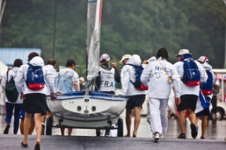 Qingdao (China) - 2008/08/17.  Olympic Games Finn - France - Guillaume Florent