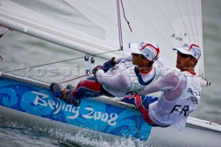 Qingdao (China) - 2008/08/18  Olympic Games 470 Men - France - Nicolas Charbonnier and Olivier Bausset  (Bronze Medal)