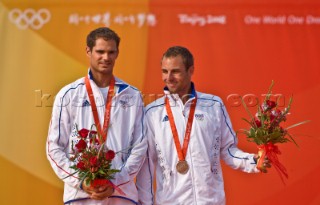 Qingdao (China) - 2008/08/18  Olympic Games 470 Men - France - Nicolas Charbonnier and Olivier Bausset  (Bronze Medal)