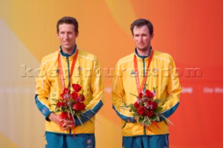 Qingdao (China) - 2008/08/18  Olympic Games 470 Men - Australia - Nathan Wilmot and Malcolm Page (Gold Medal)