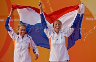 Qingdao (China) - 2008/08/18  Olympic Games 470 Womens - Netherlands - Marcelien De Koning and Lobke Berkhout (Silver Medal)