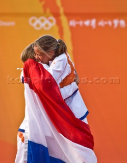 Qingdao (China) - 2008/08/18  Olympic Games 470 Womens - Netherlands - Marcelien De Koning and Lobke Berkhout (Silver Medal)