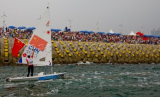 Qingdao (China) - 2008/08/19  Olympic Games BRONZE MEDAL Laser Radial - PR China - Xu Lijia