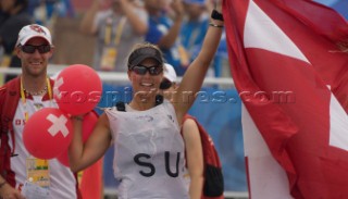 Qingdao (China) - 2008/08/19  Olympic Games BRONZE MEDAL Laser Radial - Switzerland - Nathalie Brugger