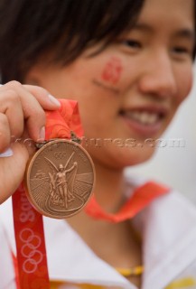 Qingdao (China) - 2008/08/19  Olympic Games BRONZE MEDAL Laser Radial - PR China - Xu Lijia