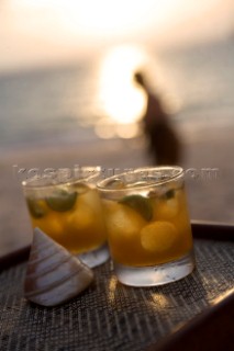 Cocktail drinks whilst cruising Malaysia on the tradional yacht Silolona