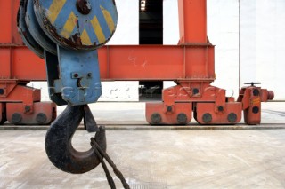 Yacht builders and skilled workers boatbuilding at the Double Happiness shipyard and boatbuilders in China