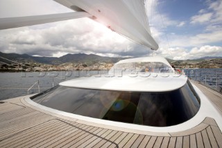 Onboard the sailing superyacht YII Y2 near San Remo