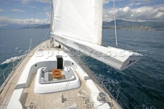 Onboard the sailing superyacht YII Y2 near San Remo