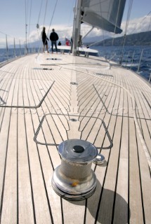 Onboard the sailing superyacht YII Y2 near San Remo