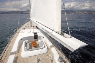 Onboard the sailing superyacht YII Y2 near San Remo