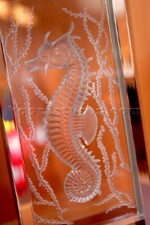 Interior detail onboard the sailing superyacht YII Y2 near San Remo