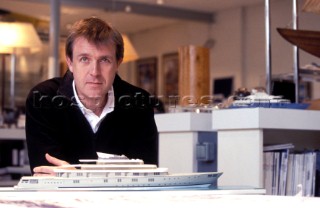 Yacht designer and naval architect Dickie Bannenberg in his office