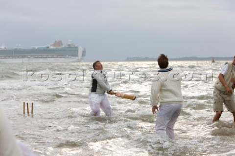 THE SOLENT UK  August 31st For a briefspellonce each summer on the lowest of spring tides members of