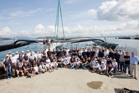 ANACORTES USA  September 1st The new BMW Oracle trimaran commissioned by Larry Ellyson and helmed an