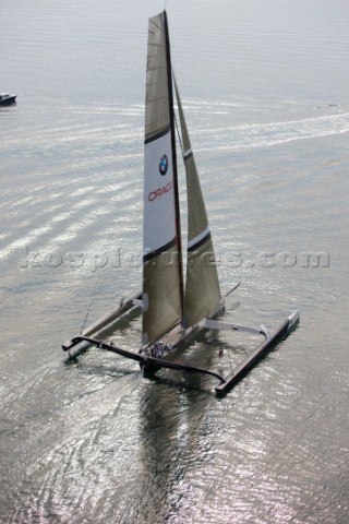 ANACORTES WA  SEPTEMBER 2 The new BMW Oracle trimaran commissioned by Larry Ellyson and helmed and s