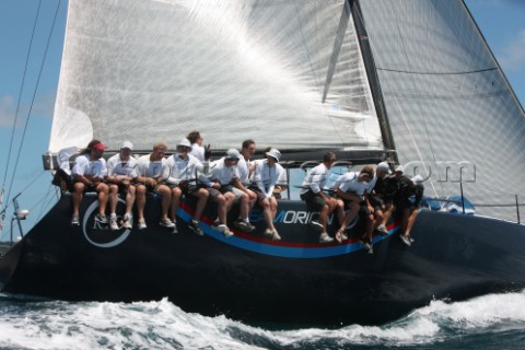 Duran Duran Rock star Simon Le Bon aboard the TP52 Rio during Antigua Race Week 2009