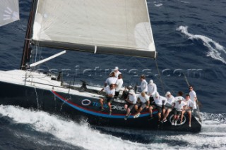 Duran Duran Rock star Simon Le Bon aboard the TP52 Rio during Antigua Race Week 2009