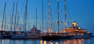 Porto Cervo, 08/06/09.  Loro Piana Superyacht Regatta 2009 . Dockside.