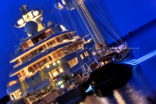 Porto Cervo, 08/06/09.  Loro Piana Superyacht Regatta 2009 . Dockside.