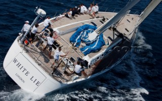 Porto Cervo, 11/06/09.  Loro Piana Superyacht Regatta 2009 . boat: WHITE LIE owner: ROBERTO GALPERTI type: SWAN 92.