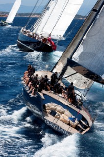 Porto Cervo, 11/06/09.  Loro Piana Superyacht Regatta 2009 . boat: OPEN SEASON owner: THOMAS BSCHER type: WALLY. and. boat: METEOR