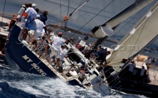 Porto Cervo, 11/06/09.  Loro Piana Superyacht Regatta 2009 . boat: MY SONG owner: PIERLUIGI LORO PIANA type: R/P 85. and. boat: METEOR