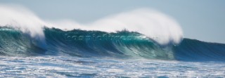 Huge waves break on the shore