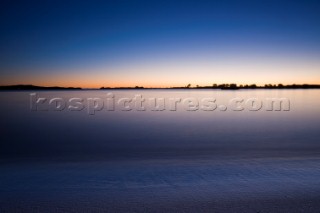 Twilight on a calm sandy beach