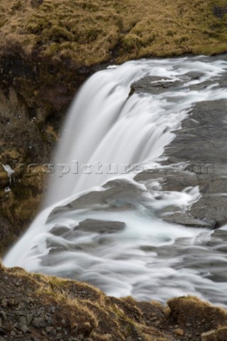 A slow exposure of the impressive Skogafoss Waterfall Iceland