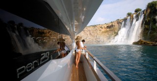 Onboard the superyacht Peri Quantum 29 cruising in Turkey