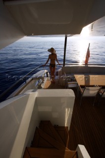 Onboard the superyacht Peri Quantum 29 cruising in Turkey