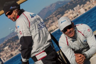 Nice, 11/11/09. Louis Vuitton Trophy Nice C™te dÕAzur. Azzurra, Francesco Bruni & Tommaso Chieffi.