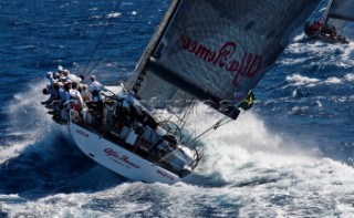 Maxi Yacht Rolex Cup 2009 ALFA ROMEO, Sail n: NZL 8, Nation: NZL, Owner: Neville CrichtonLUNA ROSSA, Sail n: ITA 4599, Nation: ITA, Owner: Maestrale Holding srl, Model: STP65