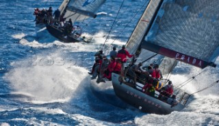 Maxi Yacht Rolex Cup 2009 LUNA ROSSA, Sail n: ITA 4599, Nation: ITA, Owner: Maestrale Holding srl, Model: STP65BELLAMENTE, Sail n: USA 45, Nation: USA, Owner: Hap Fauth, Model: Custom