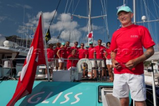 Maxi Yacht Rolex Cup 2009 Marco Vogele (Owner) and his crew.GLISS, Sail n: SUI 381, Nation: SUI, Owner: Marco Vogele, Model: Royal Huisman