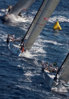 Maxi Yacht Rolex Cup 2009 ALEGRE, Sail n: GBR 6880 R, Nation: GBR, Owner: Andy Soriano, Model: Mills 68ROSEBUD/TEAM DYT, Sail n: USA 60065, Nation: USA, Owner: Roger Sturgeon, Model: STP65LUNA ROSSA, Sail n: ITA 4599, Nation: ITA, Owner: Maestrale Holding srl, Model: STP65