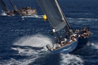 Maxi Yacht Rolex Cup 2009 MAGIC CARPET 2, Sail n: GBR 94 R, Nation: GBR, Owner: Lindsay Owen Jones, Model: wally,Y3K, Sail n: GER 6060, Nation: GER, Owner: Claus Peter Offen, Model: wally