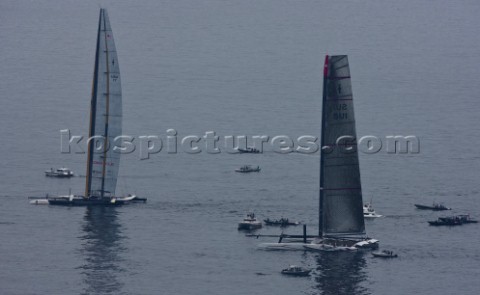 Alinghi 5 and BMW Oracle  33rd Americas Cup