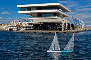 Valencia, 2/9/10. Alinghi5 33rd Americas Cup. Alinghi 5 dock side.