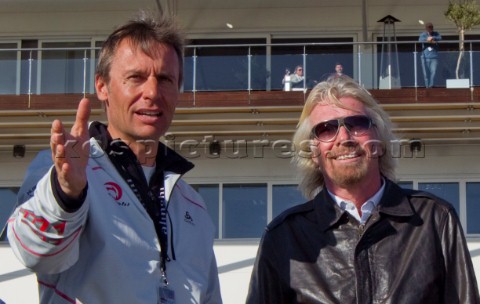 Alinghi5 33rd Americas Cup Richard Branson visit Alinghi Base Ernesto Bertarelli Richard Branson