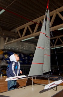 Valencia, 2/10/10. Alinghi5 33rd Americas Cup. Model yacht