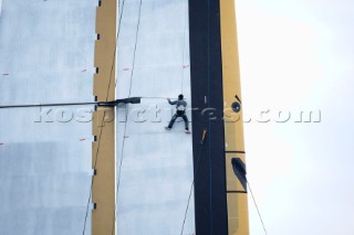 Wing sail on BMW Oracle Racing at the 33rd Americas Cup