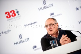 VALENCIA, SPAIN: Americas Cup Press conference with regatta director Harold Bennett